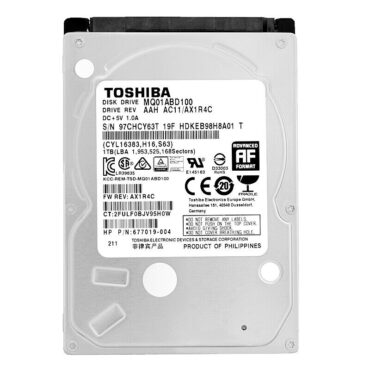 Festplatte Toshiba 1TB MQ01ABD100 8Mb Cache 5400RPM Sata II 2.5" Zoll