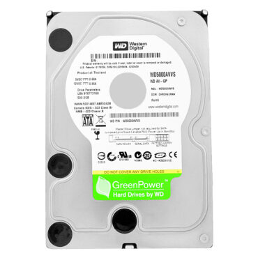 Festplatte Western Digital WD5000AVVS 500Gb 8Mb Cache 5400Rpm SATA II 3,5"