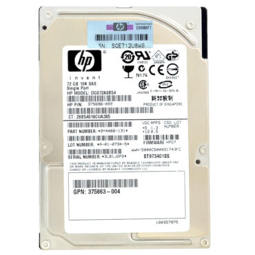 Festplatte HP DG072A8B54 72Gb 10000Rpm Sas 2.5'' Zoll 375696-002