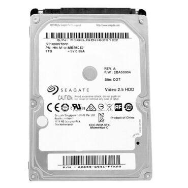 Festplatte Seagate 1Tb ST1000VT000 8Mb Cache 5400Rpm Sata II 2.5" Zoll