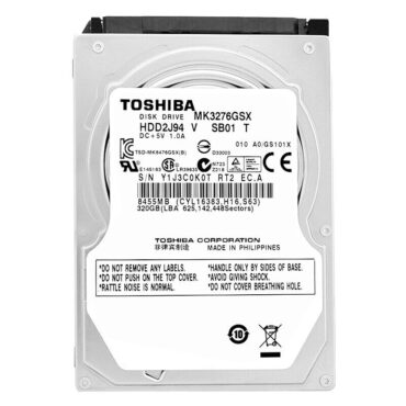 Festplatte Toshiba MK3276GSX 320GB 5400 Rpm SATA 8MB Cache 2,5" Zoll