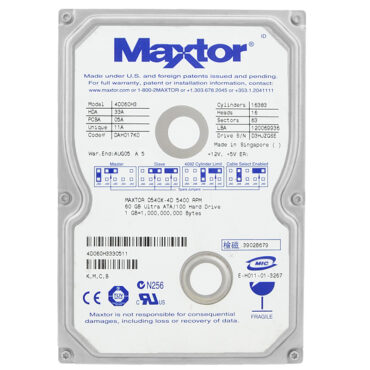 Festplatte Maxtor D540X-4D 60GB 5400RPM Ata 3.5" Zoll 4D060H3