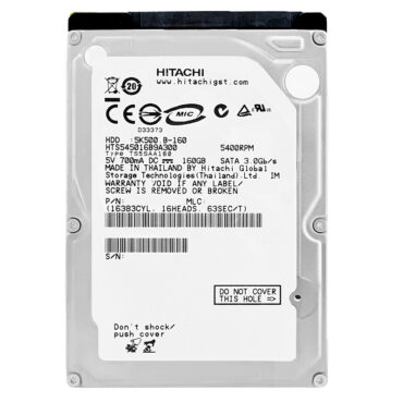 Hitachi HTS545016B9A300 160GB 8Mb Cache 5400Rpm Sata II 2,5" TRAVELSTAR 5K500.B