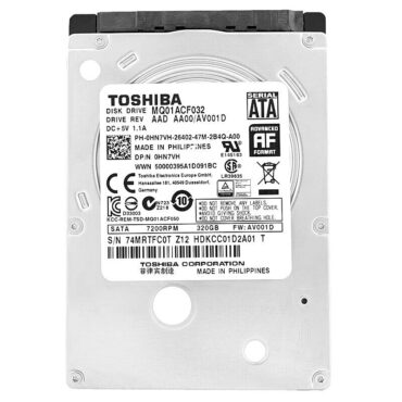 Festplatte Toshiba 320Gb MQ01ACF032 7200rpm 8MB Cache Sata II 2,5'' Zoll