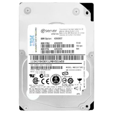 IBM 73Gb MBC2073RC 15000 RPM SAS 2.5 Zoll 42C0259 43X0839