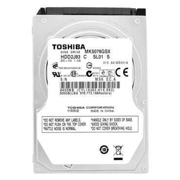Toshiba MK5076GSX 500GB 8Mb Cache 5400Rpm Sata II 2,5"