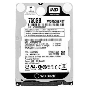 Festplatte Western Digital WD7500BPKT 750GB 16Mb Cache 7200Rpm Sata II 2,5" Zoll