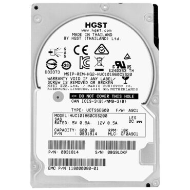 Festplatte HGST HUC101860CSS200 600GB Sas III 10 000Rpm 128Mb Cache 2.5" Zoll