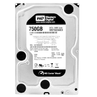 Festplatte Western Digital 750GB WD7502AAEX 64MB 7200U/min Sata III 3,5" Zoll