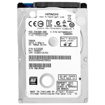 Hitachi HTS545050A7E380 500GB 8MB Cache 5400Rpm Sata II 2,5"
