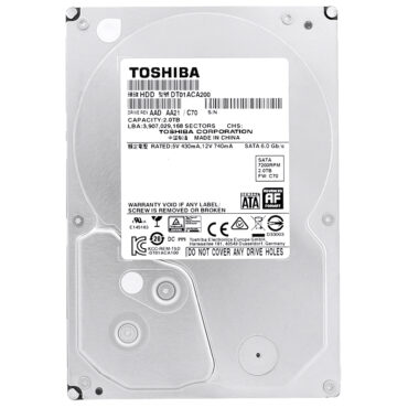 Festplatte Toshiba DT01ACA200 2TB 7200RPM 64Mb Cache Sata III 3,5"