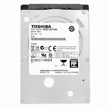Festplatte Toshiba MQ01ACF050 500GB 16Mb Cache 7200Rpm SATA III 2,5"