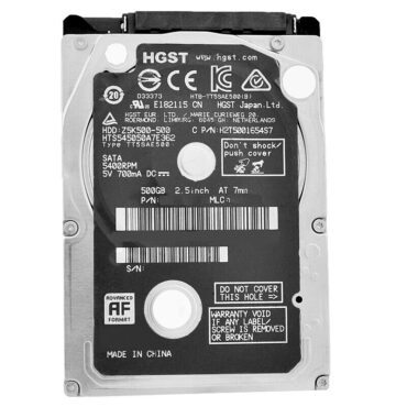 Festplatte HGST 500GB HTS545050A7E362 16Mb Cache 5400Rpm Sata II 2,5''