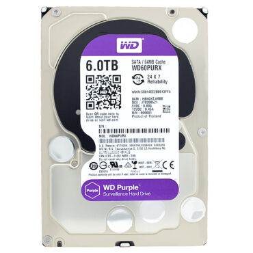 Wd Purple 6TB WD60PURX SATA III 64MB 5400rpm 3.5'' CCTV PVR PC Videoüberwachung