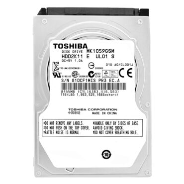 Festplatte Toshiba MK1059GSM 1TB 8MB Cache 5400Rpms SATA II 2,5"