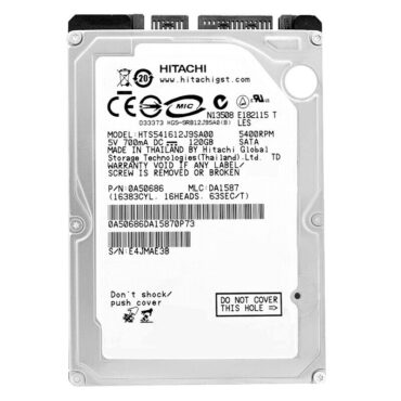 Hitachi 120Gb HTS541612J9SA00 8Mb Cache 5400Rpm Sata 2.5'' Zoll