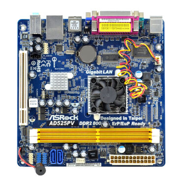 Mainboard ASRock AD525PV Intel Dual-Core Atom Processor D525 (1.8 GHz) DDR2