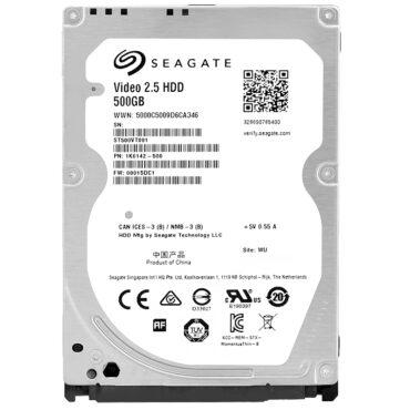 Festplatte Seagate ST500VT001 500GB 5400Rpm 32Mb SATA III 2,5'' Video 2.5 HDD