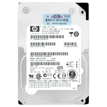 Festplatte HP DH072BAAKN 72GB 15000RPM SAS II 2.5'' Zoll 459889-002