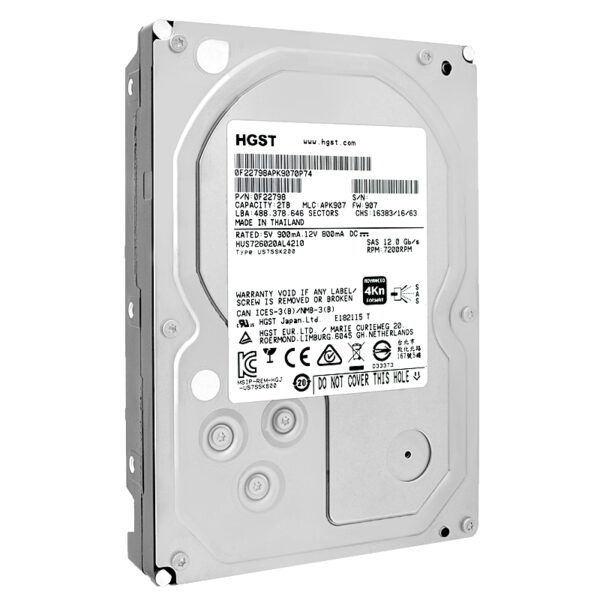 HGST 2Tb HUS726020AL4210 128Mb Cache Sas III 7200RPM 3,5" Zoll – Bild 2