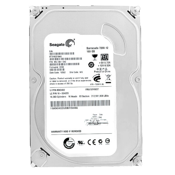Seagate 160Gb ST3160318AS 8Mb Cache 7200Rpm SATA II 3,5"