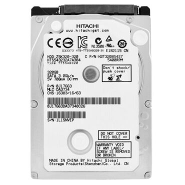 Festplatte Hitachi 320Gb HTS543232A7A384  8Mb Cache 5400 Rpm Sata II 2,5" Zoll