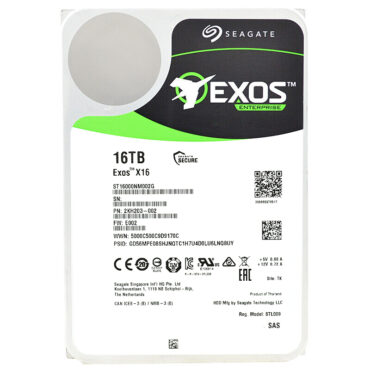 Seagate ST16000NM002G 16TB 7200Rpm 256Mb Cache Sas III 3,5" Zoll Exos