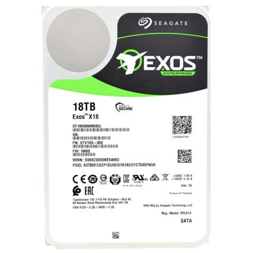 Seagate ST18000NM000J 18TB 7200Rpm 256Mb Cache Sata III 3,5" Zoll Exos