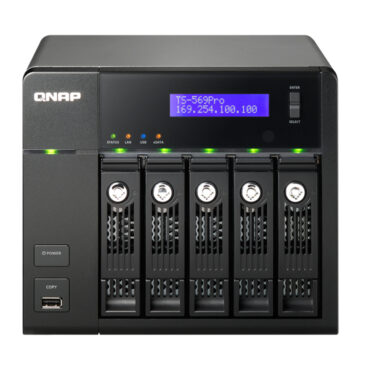 QNAP TS-569 PRO 2.13GHz 1GB DDR RAM 5xBay 3,5'' Nas Server