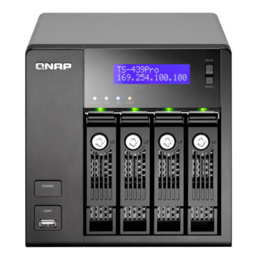 Qnap TS-439 PRO NAS Server 1 GB DOM DDRII 4-Bay 1.6 GHz