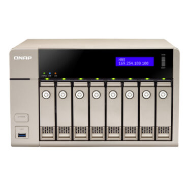 QNAP TVS-863 NAS-System AMD quad-core 2.4 GHz 16GB DDR3 RAM 8 xBAY