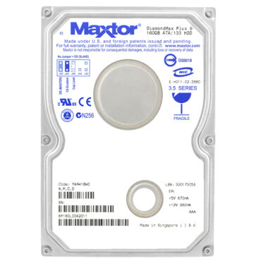 Maxtor 6Y160L DiamondMax Plus 9 160GB 7200RPM Ata 3.5" Zoll
