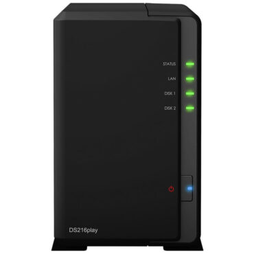 Synology DiskStation DS216play 2 Bay Nas 1GB DDR3 Dual Core 1,5 GHz