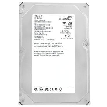 Festplatte Seagate ST380022A 80GB 7200Rpm 1MB Cache ATA 3,5'' Zoll