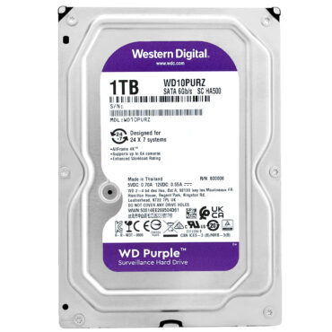 Western Digital WD Purple 1TB WD10PURZ 64MB Cache 5400Rpm Sata III 3,5" HA500