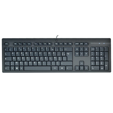 Tastatur HP USB HP 125 TPA-L001K M27527-051 Schwarz FR French Slim