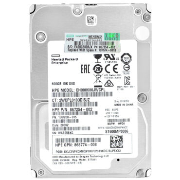 HP EH000600JWCPL 600GB 256Mb Cache 15000Rpm Sas III 2,5" Zoll 867254-002