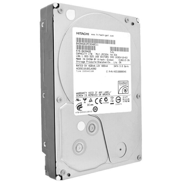 Festplatte Hitachi 1TB HCS5C1010CLA382 8Mb Cache 5700Rpm Sata II 3,5" – Bild 2
