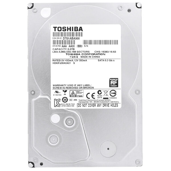 Festplatte Toshiba DT01ABA300 3TB 5900RPM 32MB Cache Sata III 3,5" Zoll