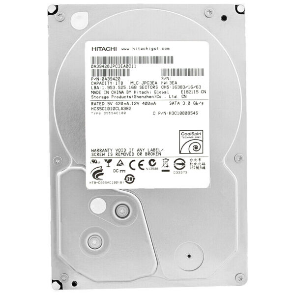 Festplatte Hitachi 1TB HCS5C1010CLA382 8Mb Cache 5700Rpm Sata II 3,5"