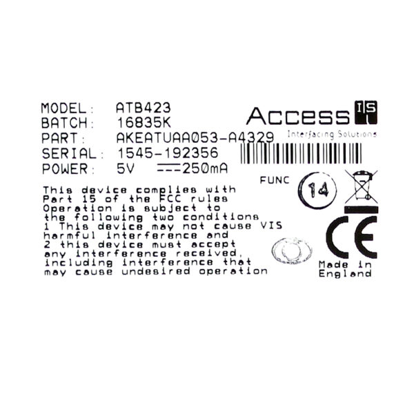 Access ATB423 AKEATUAA053-A4329 USB Tastatur mit integriertem optischen Zeichenleser – Bild 3