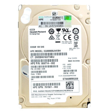 HP 300Gb EG000600JWEBH 128Mb Cache 10000Rpm Sas III 2,5" Zoll 869714-002