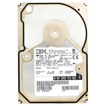 Festplatte IBM DDYS-T09170 9.1GB 1000Rpm 68Pin U160 3,5" Zoll 07N3220
