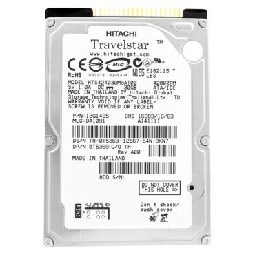 Festplatte Hitachi 30Gb HTS424030M9AT00 2Mb Cache 4200Rpm ATA/IDE 2,5" Zoll