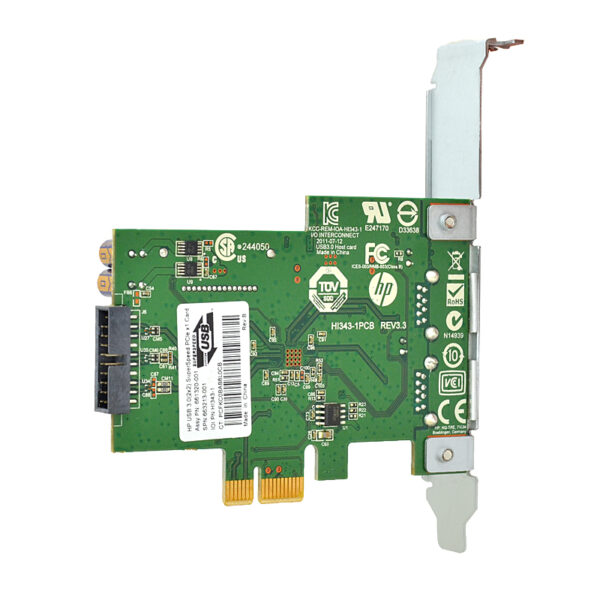 HP USB 3.0 SuperSpeed PCIe x1 Expansion Card 2 Ports 661320-001 663213-001 – Bild 3