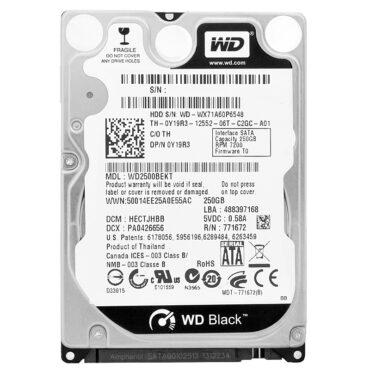 Western Digital 250Gb WD2500BEKT 16Mb Cache 7200Rpm Sata II 2,5"