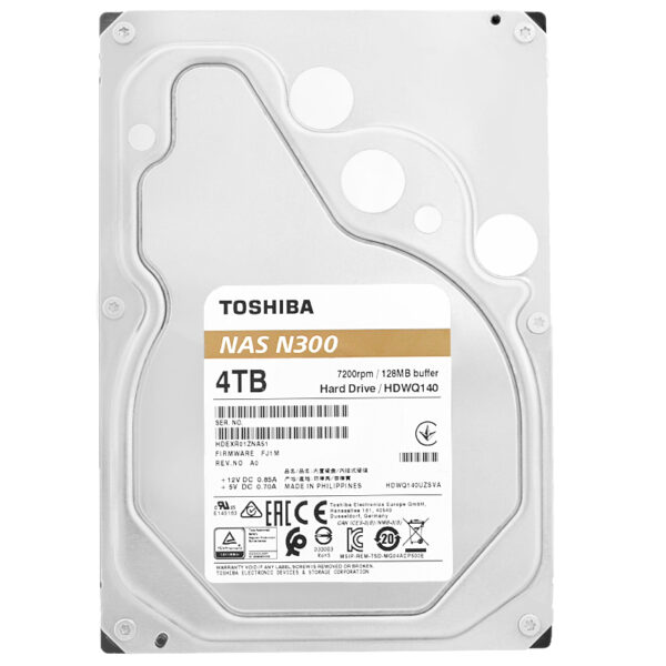 Festplatte Toshiba HDWQ140 4TB 7200Rpm 128Mb Cache Sata III 3.5'' Zoll