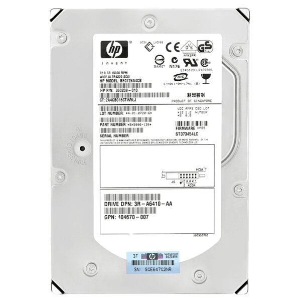 Festplatte HP BF0728A4CB 72GB 15000RPM 80PIN 3,5" Zoll