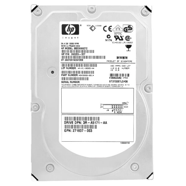 Festplatte HP BD03688272 36GB SCSI U320 10000RPM 3.5" Zoll 360205-007
