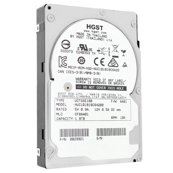 Festplatte HGST HUC101818CS4200 1.8TB Sas III 10 000Rpm 128Mb Cache 2.5" Zoll – Bild 2